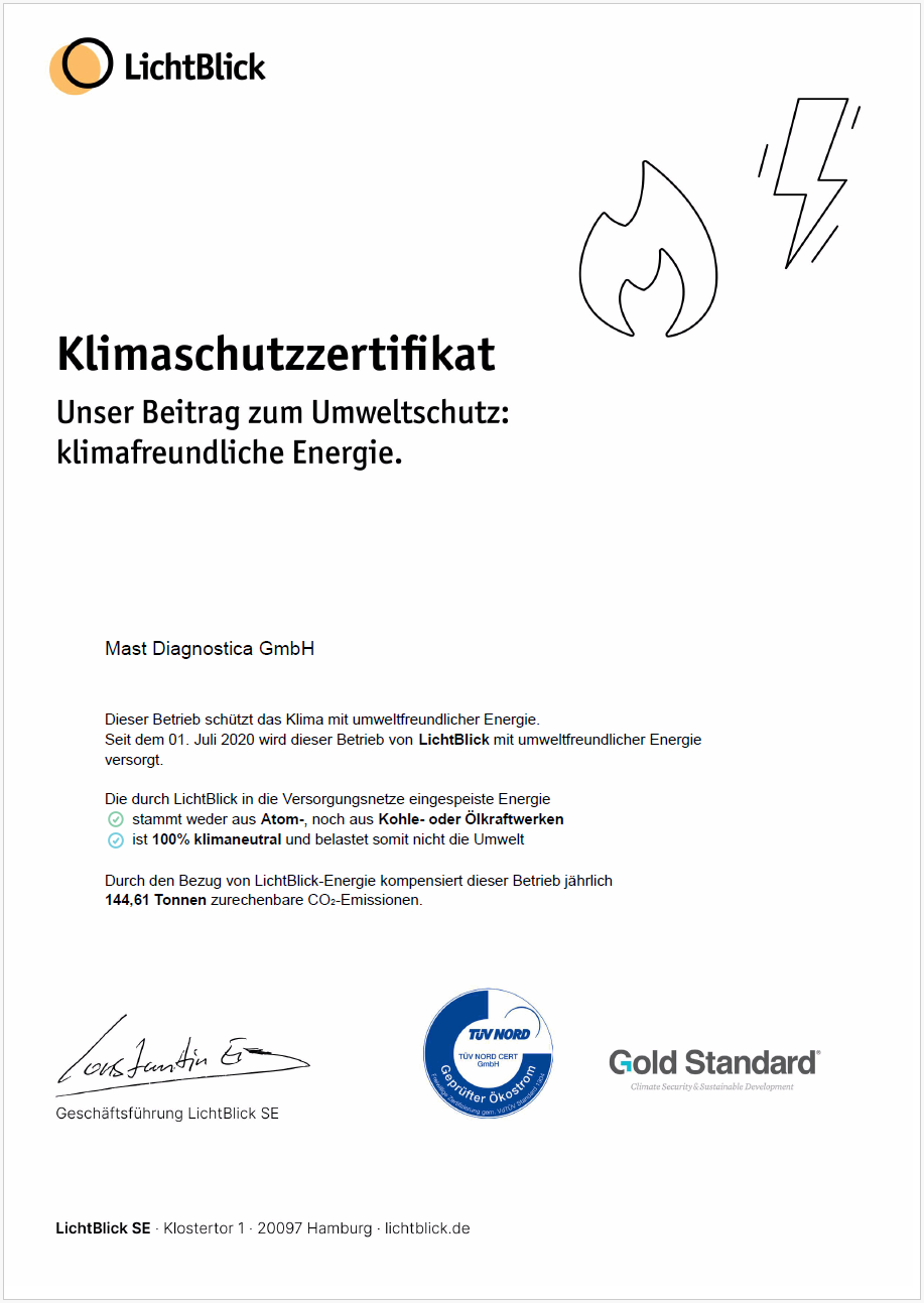 Zertifikat Klimaschutz Energie